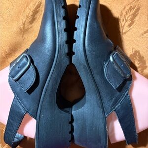 Romika soft leather black sandals